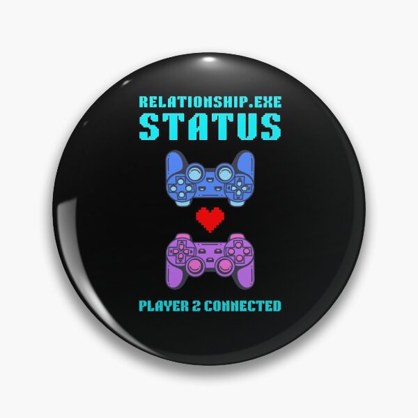 Item preview, Relationship Exe Status Player 2 Connected — Gamer Couple Gift — Valentine Art designed and sold by Retro Gamer Gifts.