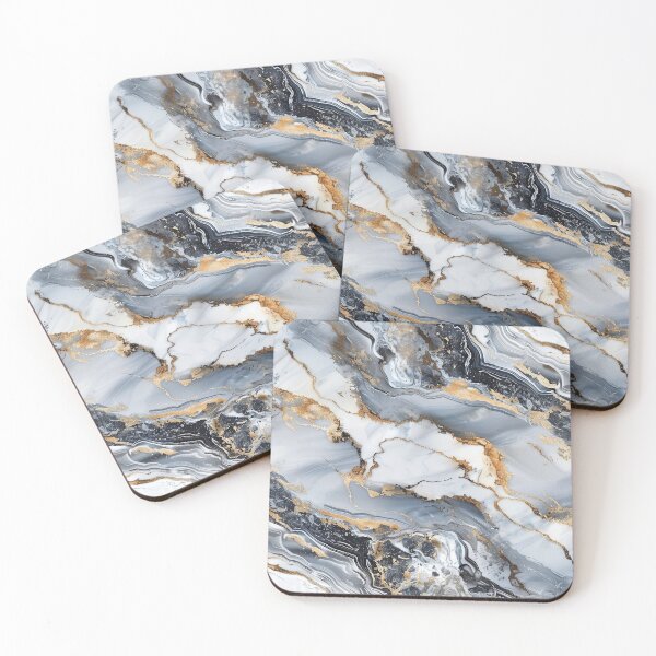 Item preview, Marble composition in silver, grey & gold designed and sold by Letteraddicted.