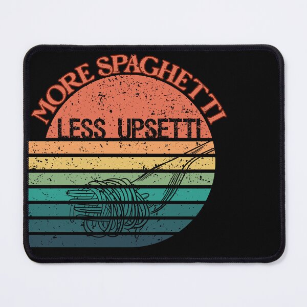 Item preview, More Spaghetti Less Upsetti T-shirt. funny cooking retro T-shirt designed and sold by Gajabuu.