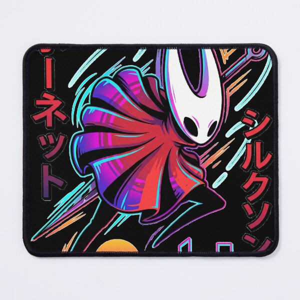 Item preview, 80s Synthwave Hornet Silksong T-Shirt | Hollow Knight Retrowave Neon Grid Hoodie | Retro Vaporwave Gaming Merch Sticker designed and sold by Senpaiwaves.