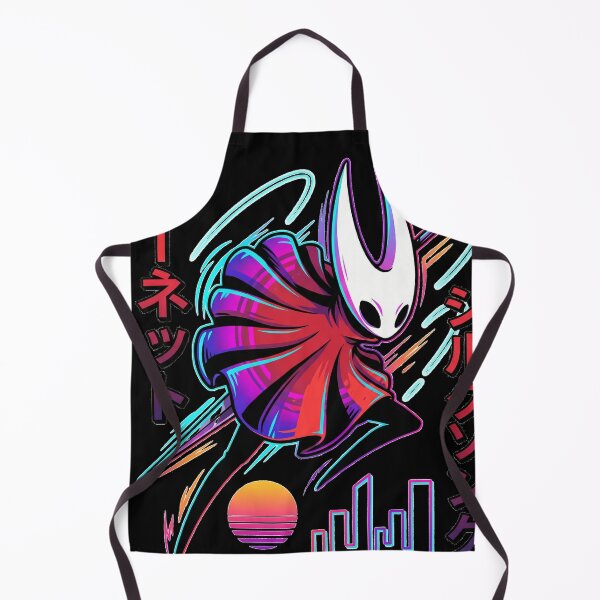 Item preview, 80s Synthwave Hornet Silksong T-Shirt | Hollow Knight Retrowave Neon Grid Hoodie | Retro Vaporwave Gaming Merch Sticker designed and sold by Senpaiwaves.