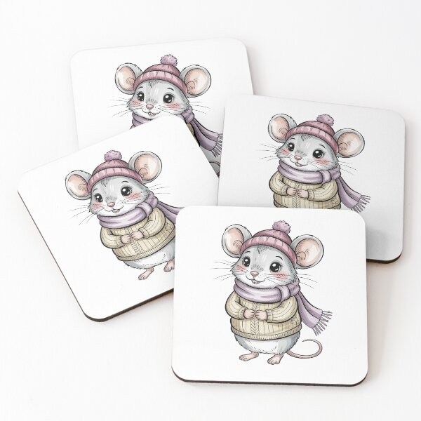 Item preview, Cozy Winter Mouse Illustration – Cute Storybook Animal Art designed and sold by WikaKowalczyk.