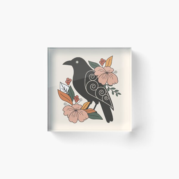 Item preview, Floral Crow Motif designed and sold by Cosy Fox.