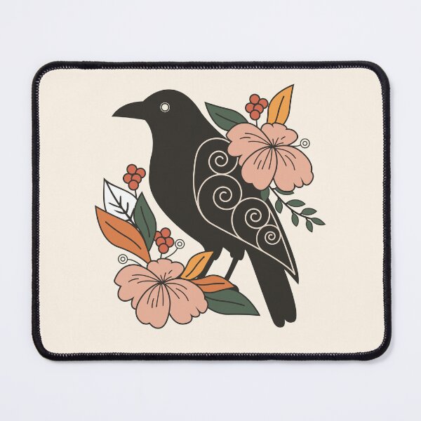 Item preview, Floral Crow Motif designed and sold by Cosy Fox.