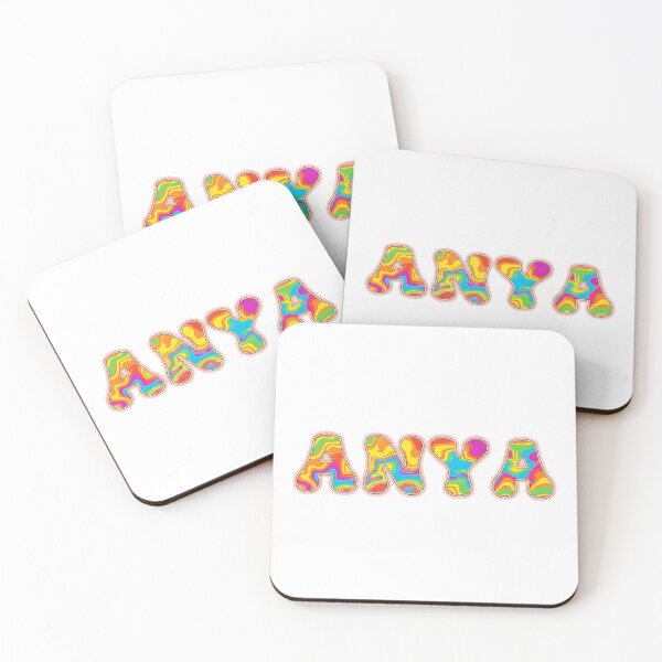 Item preview, ❤️ Anya Personalized Name Wavy Retro Shirt, Coffee Mug, Sticker Gift designed and sold by HelixPedia.