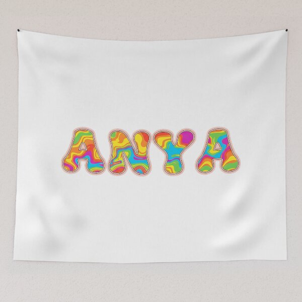 Item preview, ❤️ Anya Personalized Name Wavy Retro Shirt, Coffee Mug, Sticker Gift designed and sold by HelixPedia.