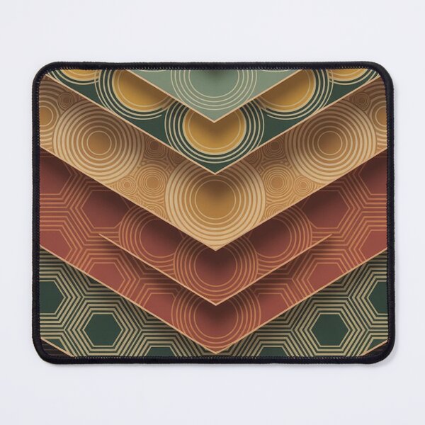 Item preview, Retro 3D Chevron Art Earthy Tones designed and sold by Ed & Harmony.