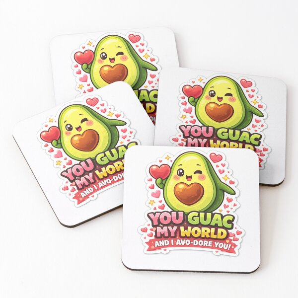 Item preview, You Guac My World – Cute Avocado Love Valentine Design designed and sold by HelloThereStore.