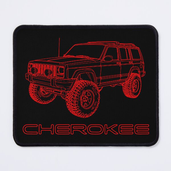 Item preview, Cherokee XJ Lifted Overland Line Art Red designed and sold by Off-Road-Zone.