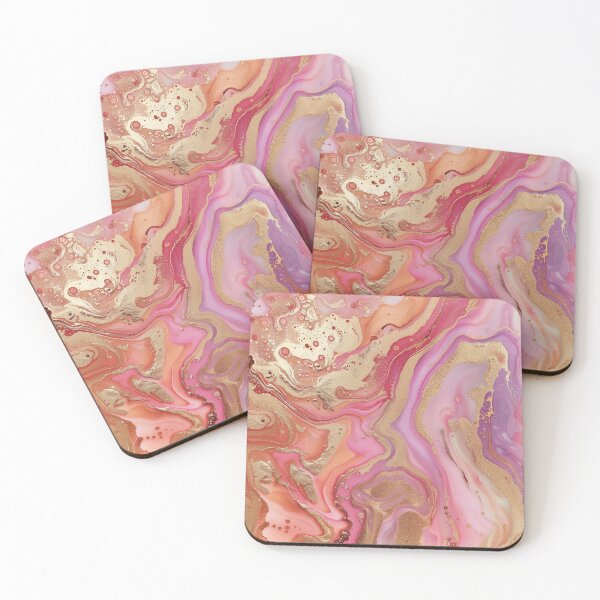 Item preview, Flowing marble in rose, pink & gold designed and sold by Letteraddicted.