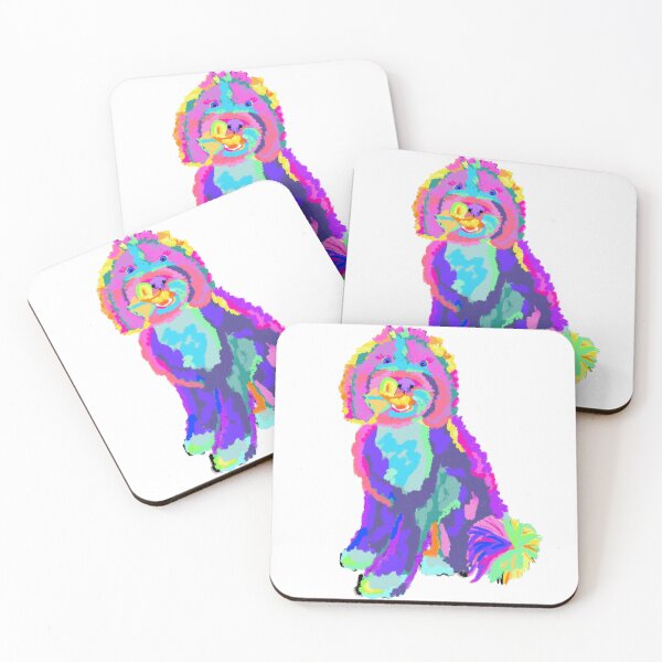 Item preview, Neon Bernedoodle Painting designed and sold by KenzieDesigns99.