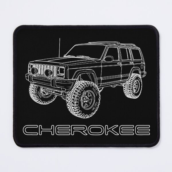 Item preview, Cherokee XJ Lifted Overland Line Art White designed and sold by Off-Road-Zone.