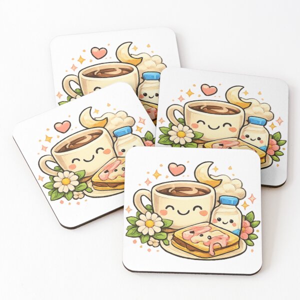 Item preview, Cozy Coffee Cup with Toast Breakfast designed and sold by TrendlyStudio.