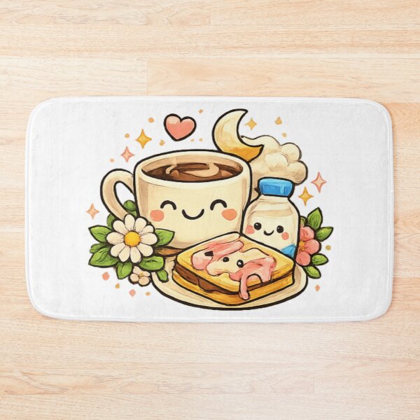 Item preview, Cozy Coffee Cup with Toast Breakfast designed and sold by TrendlyStudio.