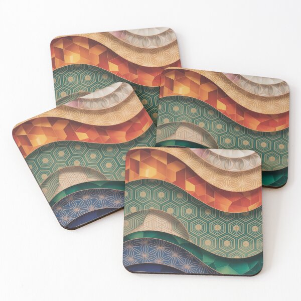 Item preview, Intricate 3D Layered Patterns Rainbow Colors designed and sold by Ed & Harmony.