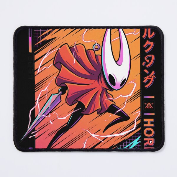 Item preview, Hollow Knight Silksong 80s Retro Tee | Hornet Vaporwave Neon Sunset Hoodie | Synthwave Metroidvania Gaming Sticker designed and sold by Senpaiwaves.