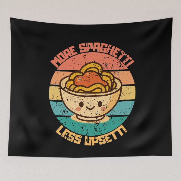 Item preview, Spaghetti Retro. More Spaghetti Less Upsetti T-shirt.  designed and sold by Gajabuu.