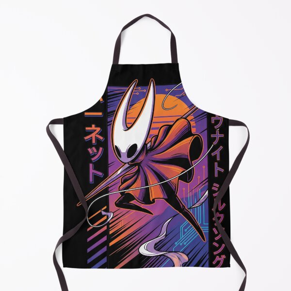 Item preview, Hollow Knight Silksong 80s Retro Tee | Hornet Vaporwave Neon Sunset Hoodie | Synthwave Metroidvania Gaming Sticker designed and sold by Senpaiwaves.