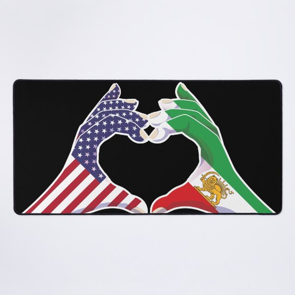 Item preview, American–Iranian Unity | Heart Hands with Lion and Sun designed and sold by FlagX.
