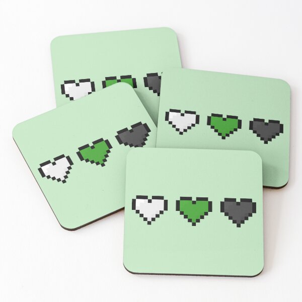 Item preview, Neutrois Pixel Pride Hearts designed and sold by Lilac-Cat.