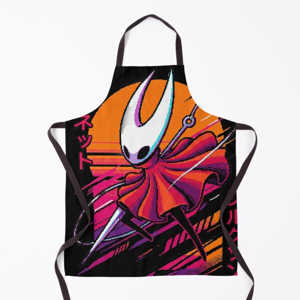 Item preview, Hollow Knight Silksong 80s Retro Tee | Hornet Vaporwave Neon Sunset Hoodie | Synthwave Metroidvania Gaming Sticker designed and sold by Senpaiwaves.