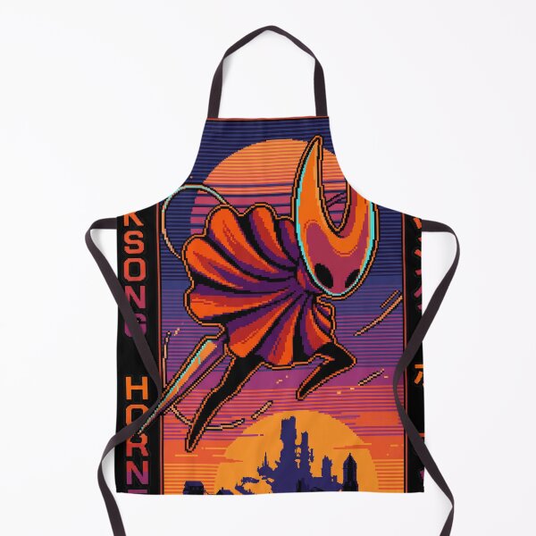 Item preview, Hollow Knight Silksong 80s Retro Tee | Hornet Vaporwave Neon Sunset Hoodie | Synthwave Metroidvania Gaming Sticker designed and sold by Senpaiwaves.