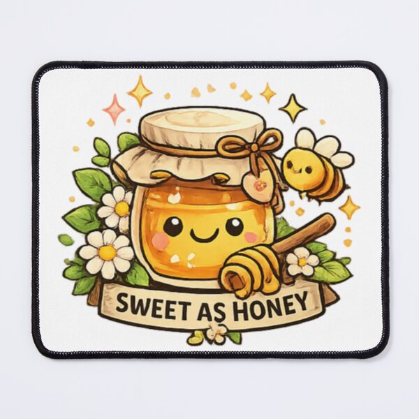 Item preview, Sweet Honey Jar with Friendly Bee designed and sold by TrendlyStudio.