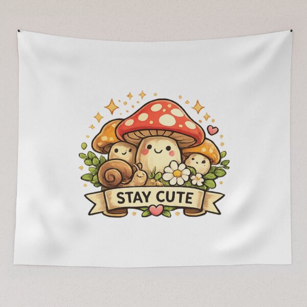 Item preview, Cute Mushroom Family with Snail Friends designed and sold by TrendlyStudio.