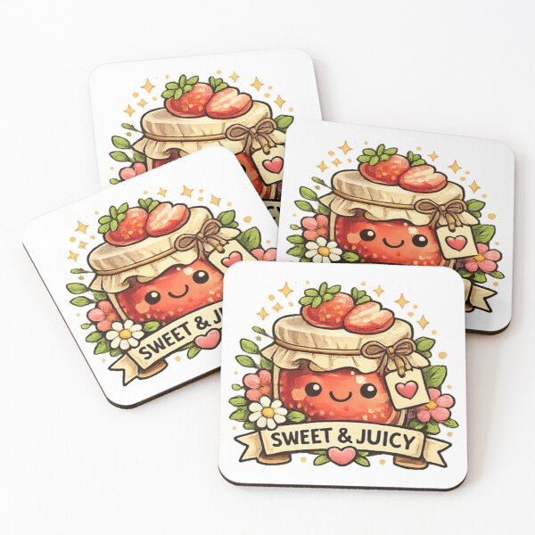 Item preview, Cheerful Strawberry Jam Jar Delight designed and sold by TrendlyStudio.