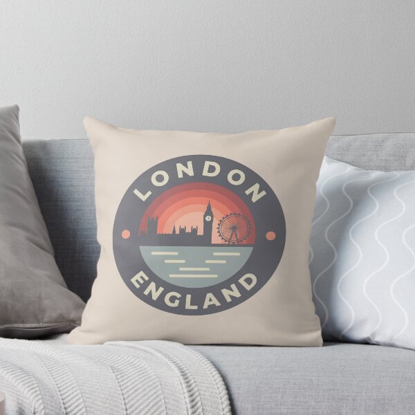 Item preview, London United Kingdom Travel Badge with Big Ben and Tower Bridge designed and sold by InvestingRoad.