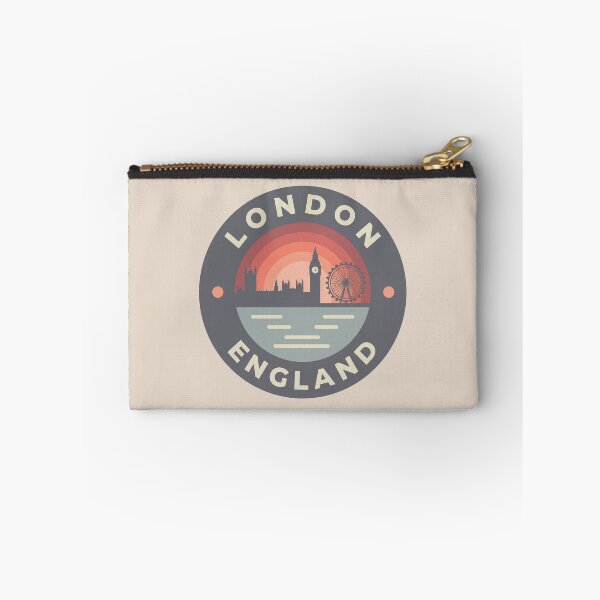 Item preview, London United Kingdom Travel Badge with Big Ben and Tower Bridge designed and sold by InvestingRoad.