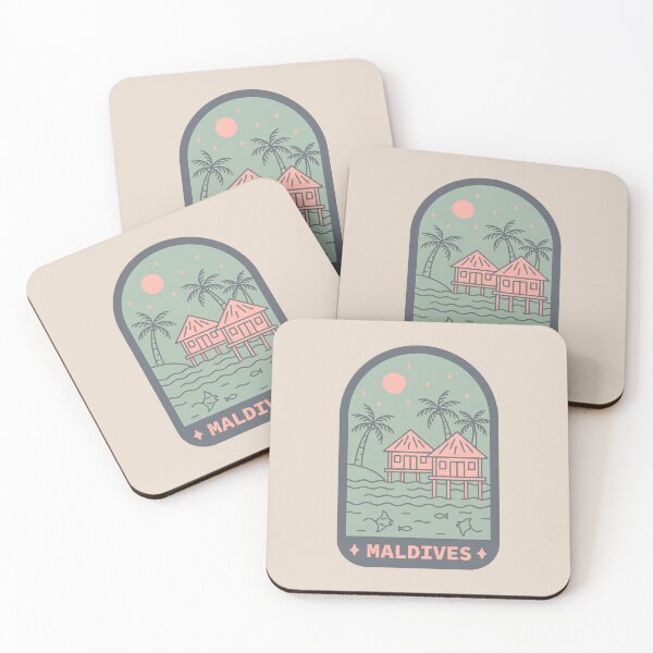 Item preview, Maldives Travel Badge, Indian Ocean Overwater Bungalows, Tropical Island Paradise designed and sold by InvestingRoad.