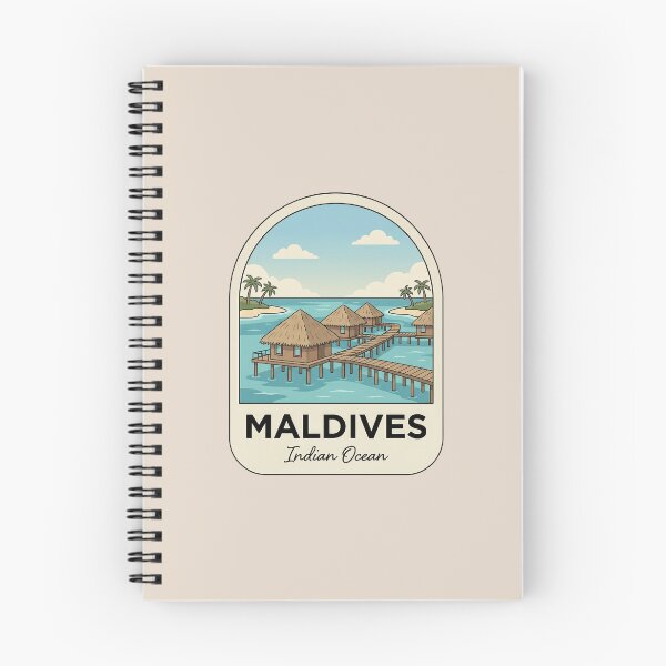 Item preview, Maldives Travel Badge, Indian Ocean Overwater Bungalows, Tropical Island Paradise designed and sold by InvestingRoad.
