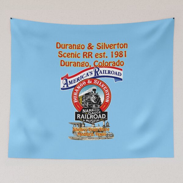 Item preview, Train Logo, Durango & Silverton Narrow Gauge Railroad, Shelly's Train Store, Vintage, Classic, Collectible Train Logos, Rail & Railroad Logos, train stickers, magnets, t-shirts, posters and more designed and sold by MoreEZUSA-Here.