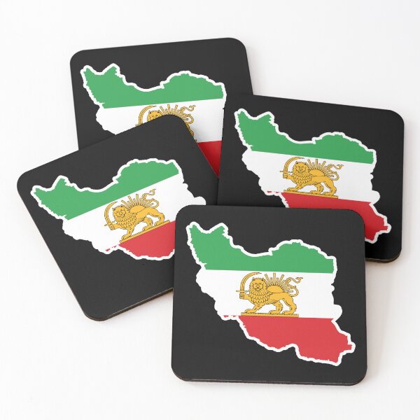 Item preview, Historic Iran Map with Lion and Sun | Persian Heritage designed and sold by FlagX.