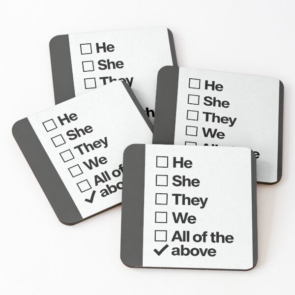 Item preview, All of the Above: Inclusive Pronouns Checklist designed and sold by rainbowgremlin.