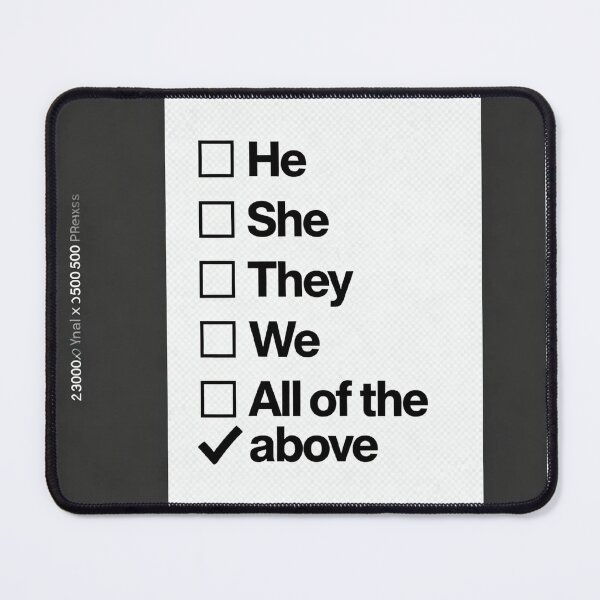Item preview, All of the Above: Inclusive Pronouns Checklist designed and sold by rainbowgremlin.
