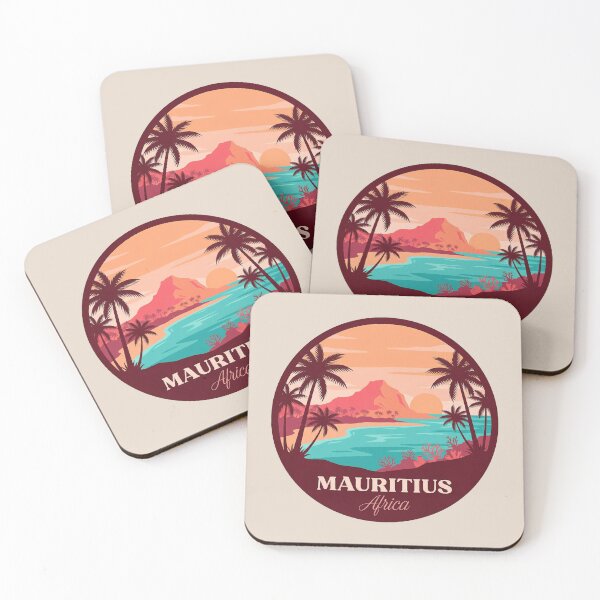 Item preview, Mauritius Island Tropical Paradise Badge, Le Morne Brabant Beach Landscape designed and sold by InvestingRoad.
