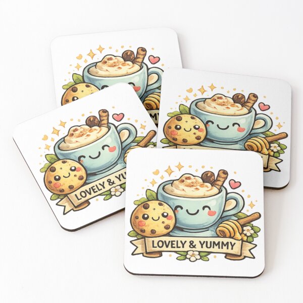 Item preview, Hot Coffee with Cookie Treat designed and sold by TrendlyStudio.