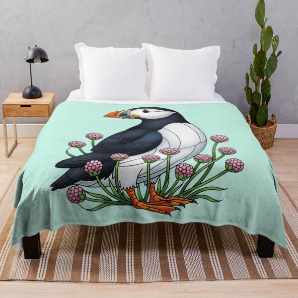 Item preview, Coastal Puffin and Sea Thrift designed and sold by BirdsnStuff.