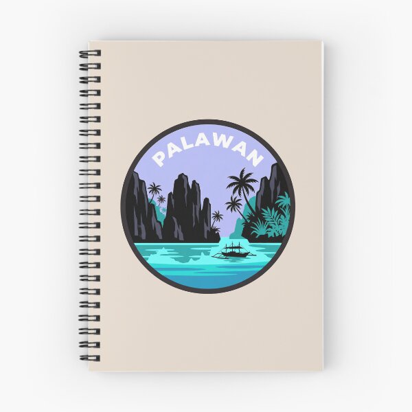 Item preview, Palawan Philippines Tropical Travel Badge, El Nido Limestone Cliffs and Bangka Boats designed and sold by InvestingRoad.