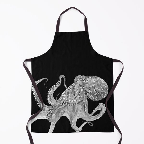 Item preview, Black and White Octopus designed and sold by Coastal Watercolors by Laura.