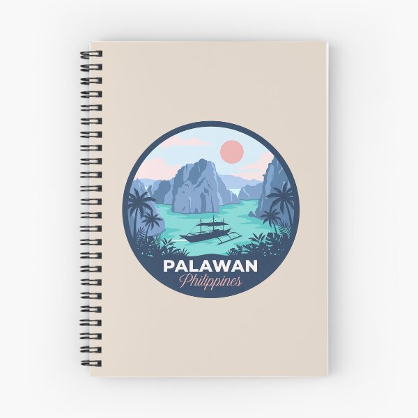 Item preview, Palawan Philippines Tropical Travel Badge, El Nido Limestone Cliffs and Bangka Boats designed and sold by InvestingRoad.