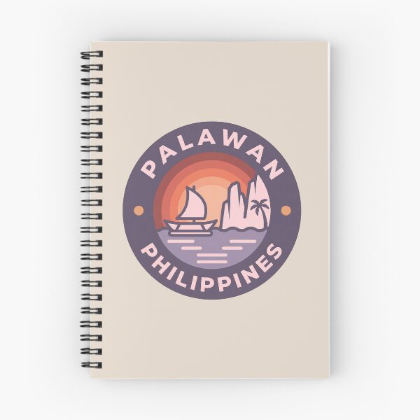Item preview, Palawan Philippines Tropical Travel Badge, El Nido Limestone Cliffs and Bangka Boats designed and sold by InvestingRoad.