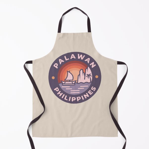 Item preview, Palawan Philippines Tropical Travel Badge, El Nido Limestone Cliffs and Bangka Boats designed and sold by InvestingRoad.