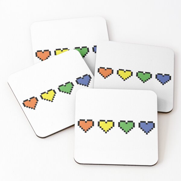 Item preview, Questioning Pixel Pride Hearts designed and sold by Lilac-Cat.