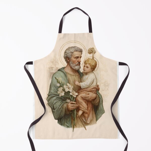 Item preview, Saint Joseph Holding the Christ Child and Lilies designed and sold by Oldetimemercan.