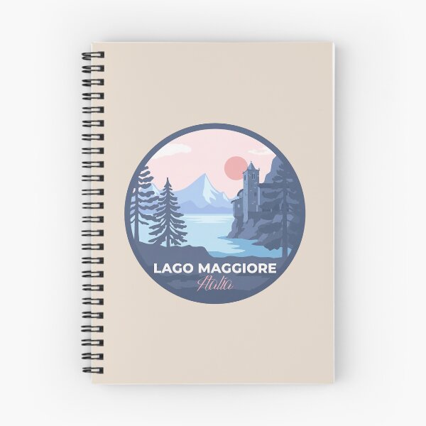 Item preview, Lago Maggiore Italia mountains landscape badge designed and sold by InvestingRoad.