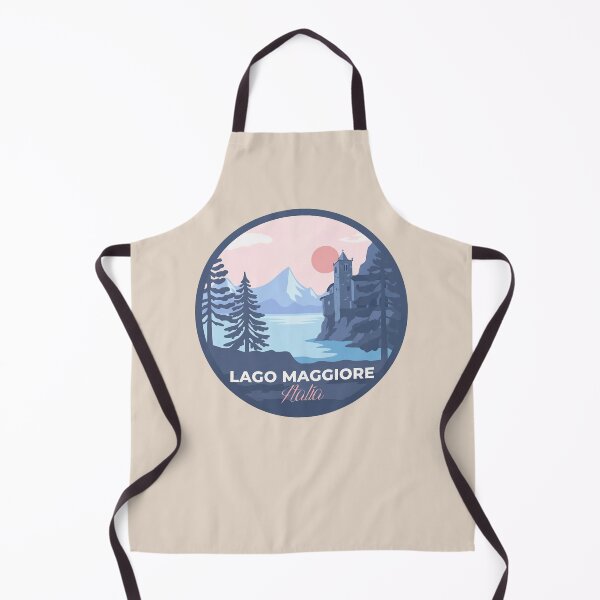 Item preview, Lago Maggiore Italia mountains landscape badge designed and sold by InvestingRoad.