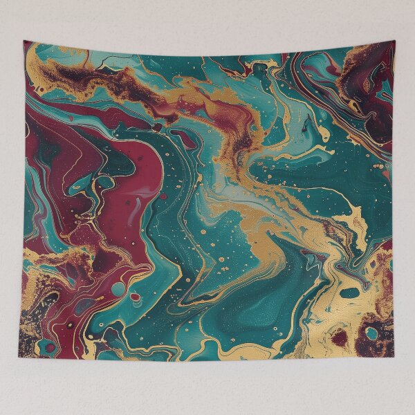 Item preview, Marble in turquoise, burgundy & gold designed and sold by Letteraddicted.